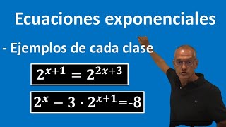 Ecuaciones exponenciales. Tipos y ejemplos resueltos