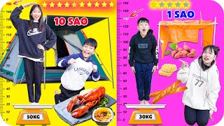 Cắm Trại 10 Sao Vs Cắm Trại 1 Sao ☆ Theo Chiều Cao Cân Nặng ♥ Min Min TV Minh Khoa