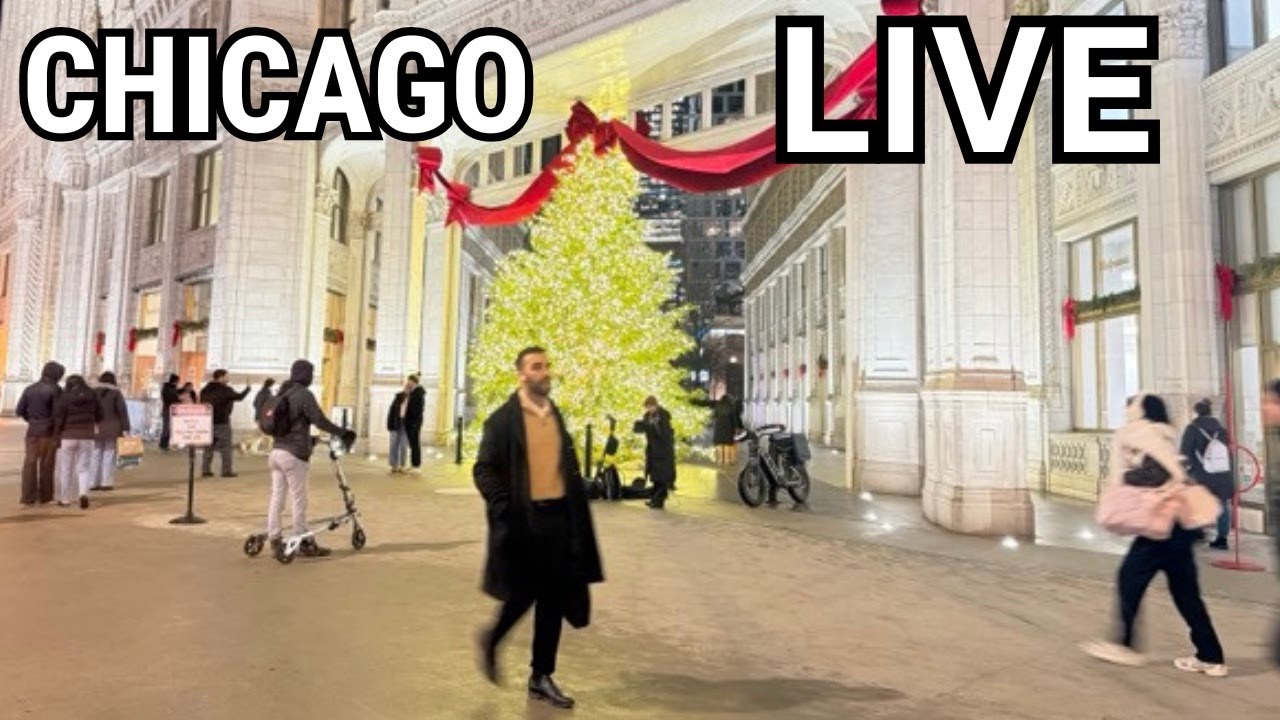 Chicago LIVE Christmas 2025 Walking Tour On Wednesday | December 17, 2025 | No Talking City Sound