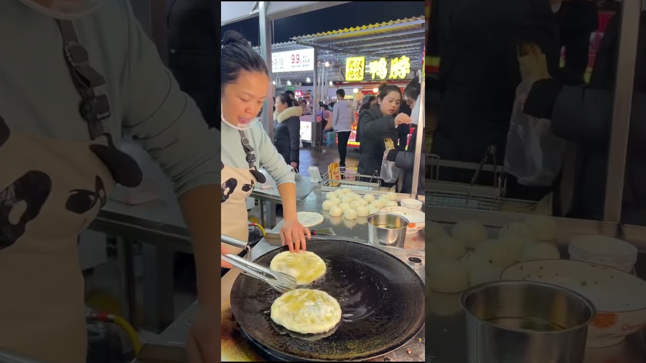 0小妹葱肉饼 02-12-1，路边摊，夫妻作坊，  #手工制作 #food #美食分享日常