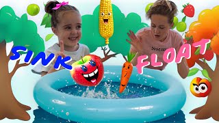 Celebrity Sink or Float with real and toy Fruits | Useful Educational Kids Video Profile