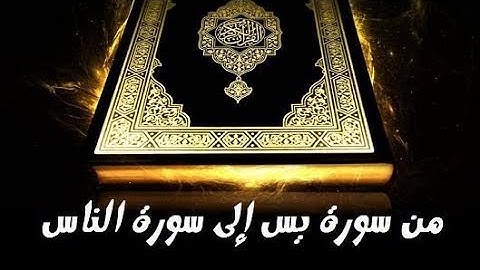 ربع يس ( الربع الاخير من القران الكريم ) بصوت  الغامدي  من سورة يس الى الناس