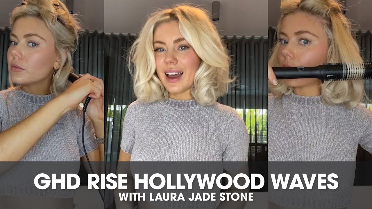Create Volumising Hollywood Waves With Laura Jade Stone Using New Ghd Rise Hot Brush Tutorial Youtube