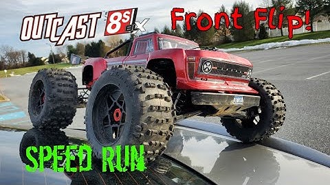 Arrma Outcast 8s Speed Run and Front Flip