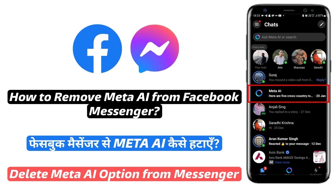 How to Remove Meta AI from Facebook Messenger | Fb messenger se meta ai ...