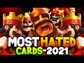 PRO RANKS TOP 10 MOST HATED CARDS in CLASH ROYALE!