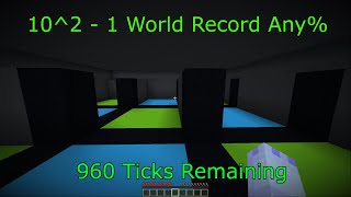 10^2 - 1 by Henzoid Minecraft Speedrun World Record Any% 960 Ticks Remaining