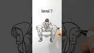 How to Draw Mashle | Mashle in different levels | Easy Drawing #anime 😳✨ #animedrawing #art #goku