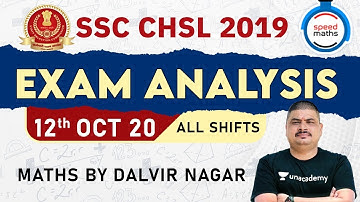 10:00  PM - SSC CHSL (12 October 2020, All Shifts) | SSC CHSL Exam Analysis & Asked Questions