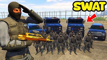 Franklin Become SWAT Officer in GTA 5 | SHINCHAN and CHOP