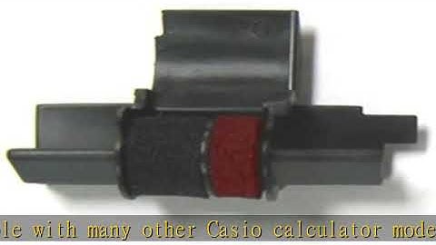 (12 Pack) COMPUMATIC Compatible/Replacement Calculator Ink Roller, Black/Red IR-40T, for Casio HR-3