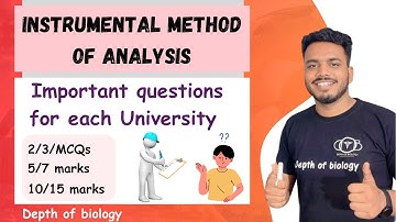 Instrumental method of analysis important question || instrumental analysis important questions