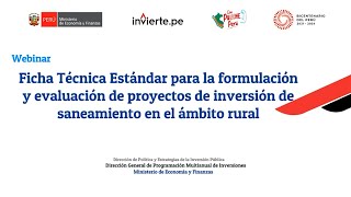 Ficha Técnica para la formulación y evaluación de proyectos de inversión de saneamiento