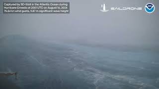 Saildrone in the northwestern eye wall of Hurricane Ernesto