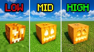 minecraft textures Low vs Mid vs High