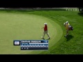 Jonathan Randolph holes his eagle chip shot at Hotel Fitness
