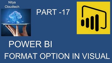 POWER BI || POWER BI TUTORIAL || FORMAT OPTION IN VISUAL || NITYA CLOUDTECH