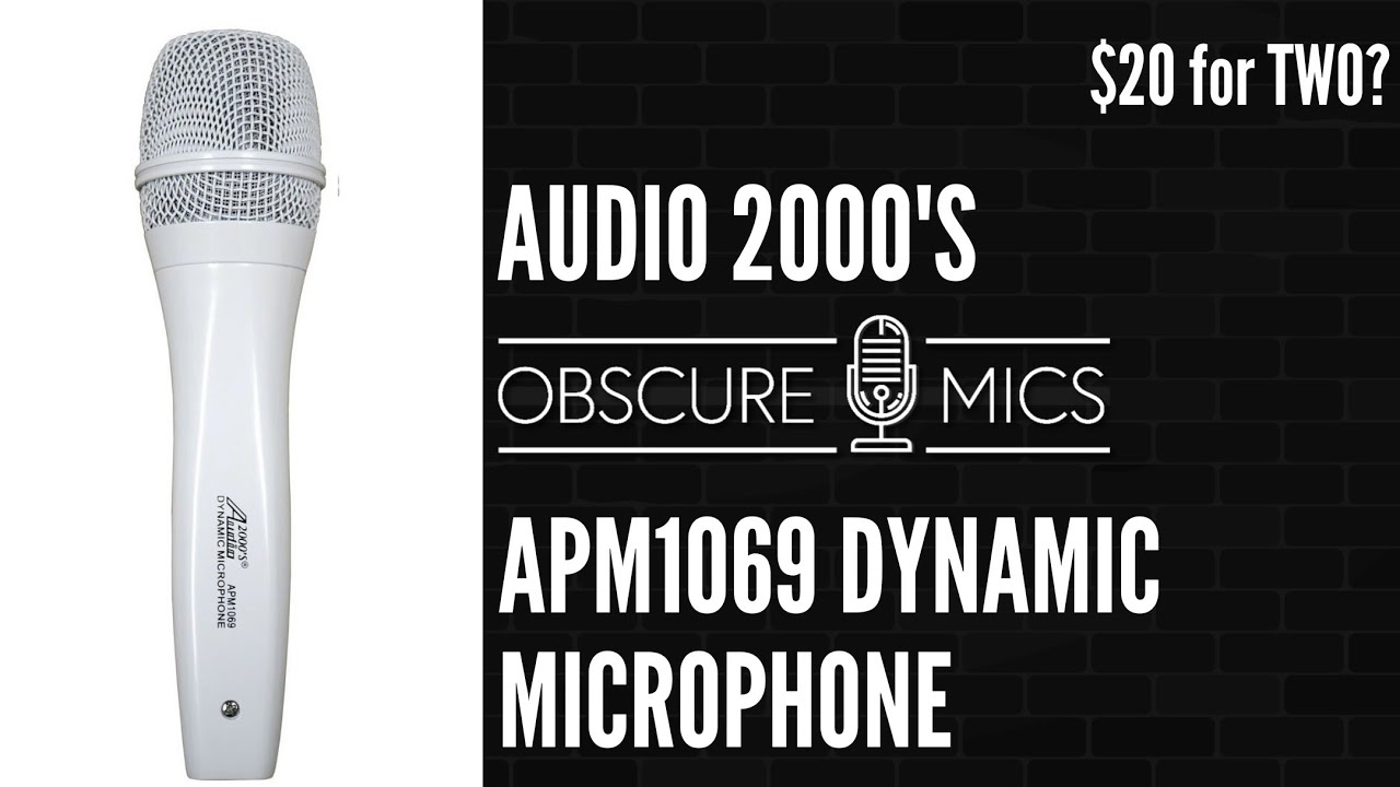 Audio2000'S APM1062 Unidirectional Dynamic Microphone With Cable & Pop Filter