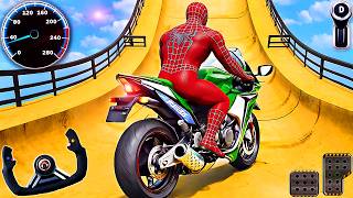 Superhero GT Bike Stunt Driving 3D - Mega Ramps Moto Bike Track Game | Android Gameplay screenshot 1