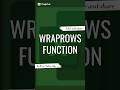 WRAPROWS FUNCTION #excel #excelformulas #shorts #reels #viral #tipsntricks #foryou #trending