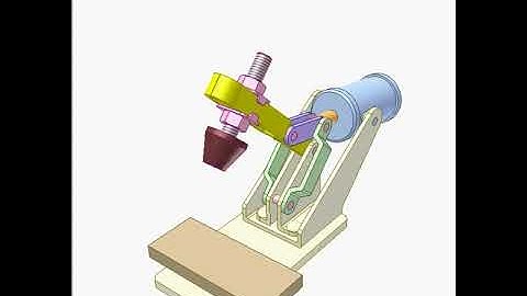 Toggle clamp 2d480p | Mechanisms |Mechanical Engineering | Design Concepts |