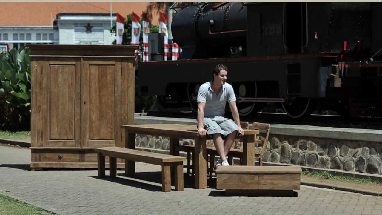 Geborstelde teak meubelen | Gebürstete teakmoebel | Old brushed furniture