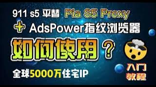 Pia S5代理指纹浏览器设置教程详解（AdsPower）