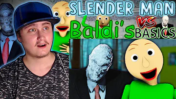 Slender Man vs. Baldi's Basics - Video Game Rap Battle | Reaction | Baldi man