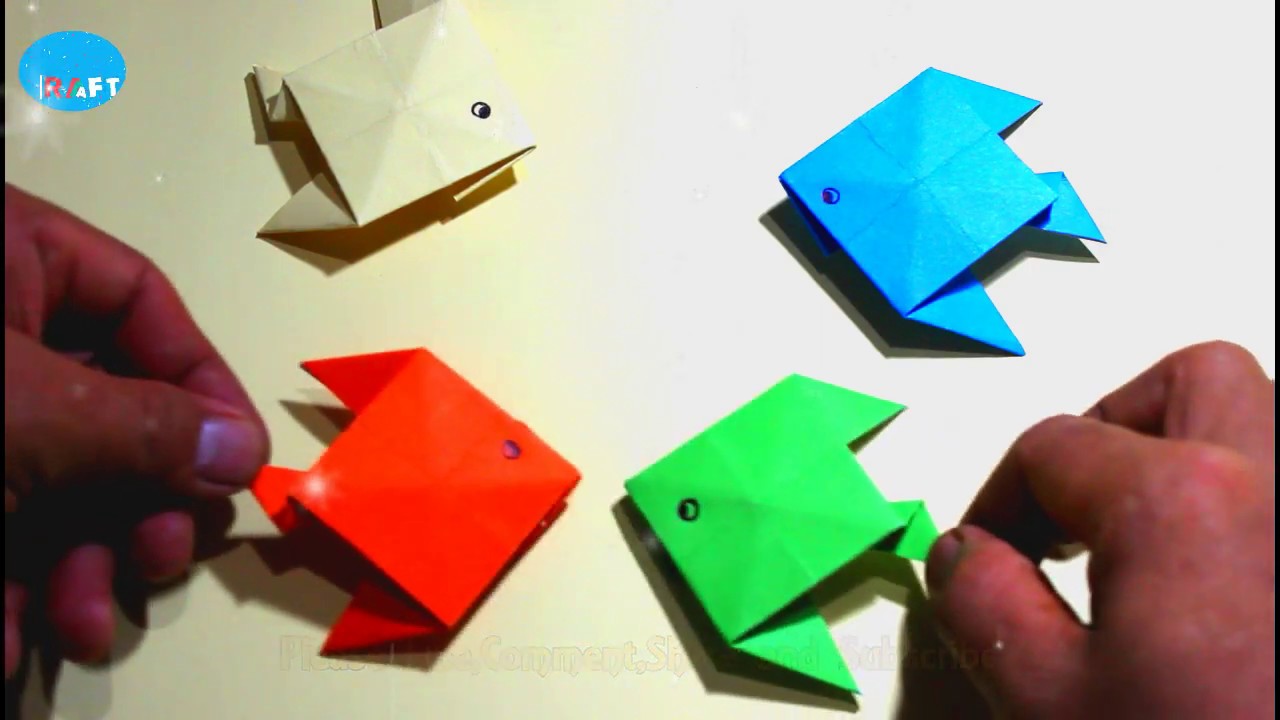 Cara Sangat Mudah Membuat Origami  Ikan dari kertas 