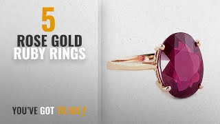 10 Best Rose Gold Ruby Rings: 7.5 Carat 14k Solid Rose Gold Ring with Natural Oval-shaped Ruby -