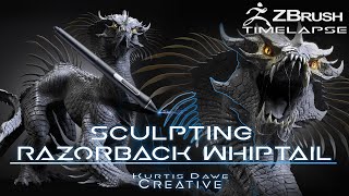 Razorback Whiptail Zbrush Speedsculpt Workflow - Sculpting Scales