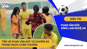Tiền vệ Phan Văn Đức (Sông Lam Nghệ An) tự tay chườm đá phòng ngừa chấn thương | On Sports