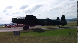 Lancaster and Typhoon flypast at Exeter airport 02/06/18