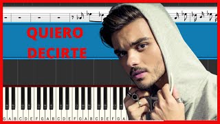 Abraham Mateo Ana Mena  Quiero Decirte  Piano Tutorial  Midi
