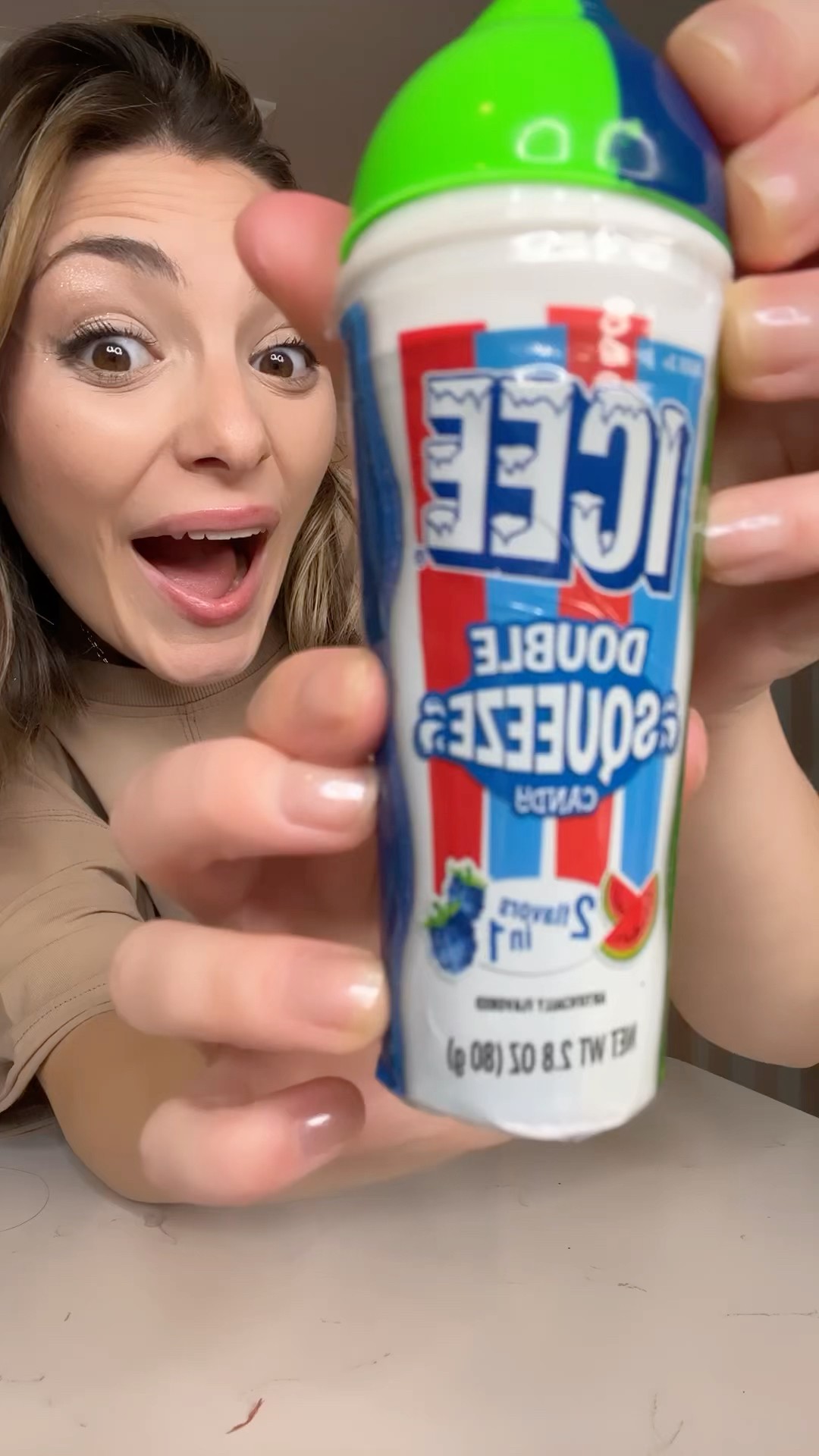 Double Icee two color squeeze candy! ?? #candy #comedy