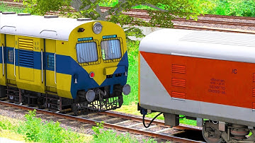 ICF MEMU COUPLING LHB PARCEL VAN | BUMPY RAILROAD | Train Simulator | Railworks 3 | NTG GAMING