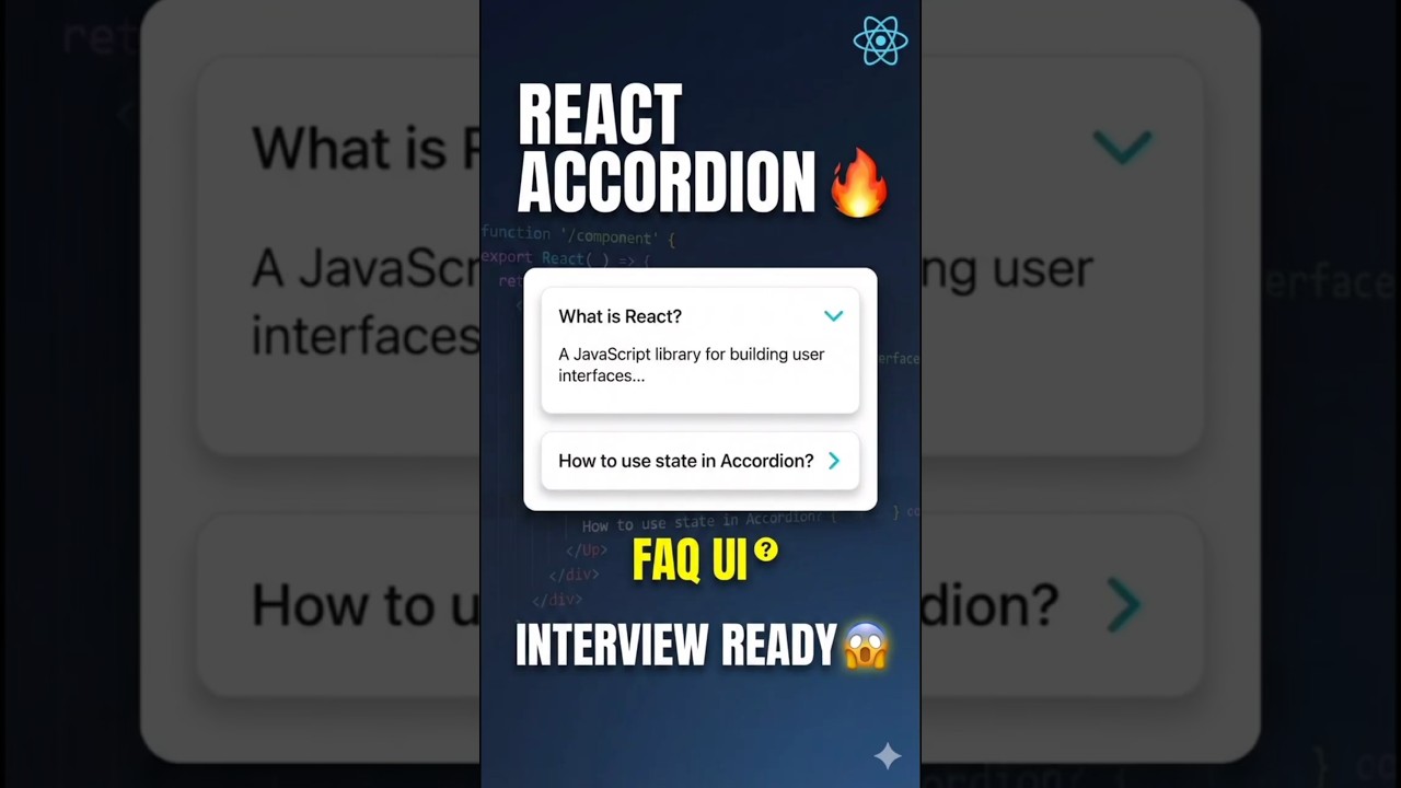 React Accordion in 90 Seconds 🔥 | FAQ UI | CodeWithAswin | Tamil