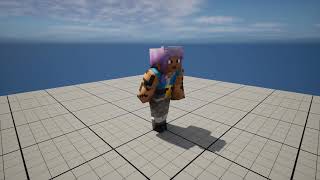 Minecraft Player Animation Test: Crouch Walk (Created using Blender and Unreal Engine 5)