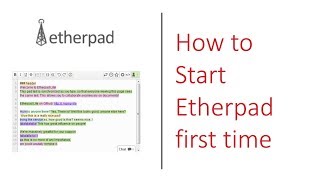 How to Start Etherpad First Time : Etherpad Tutorials # 1