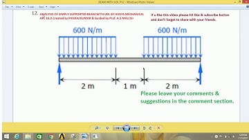 Analysis of Beam with  UDL  by  ansys Mechanical APDL.