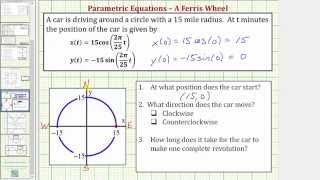 Ex: Parametric Equations Modeling a Path Around a Circle