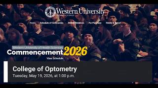 WesternU Commencement 2026 - College of Optometry