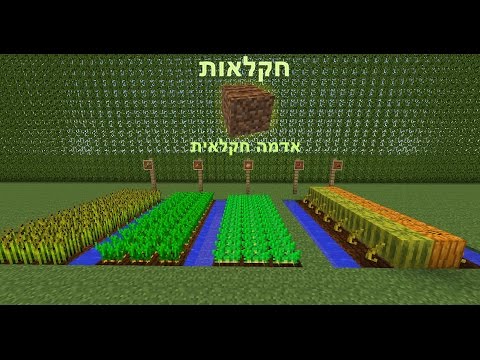 מיינקראפט חקלאות: אדמת חקלאות -- minecraft farming: farming land