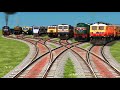 WDG4D Rajdhani Superfast WDG3 Bande Bharat Train High-speed Crossing At || Bumpy Grandient Tracks