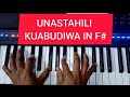 Unastahili kuabudiwa in f with sweet passing chords and grace notes1415