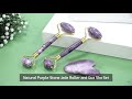 Natural Purple Stone Jade Roller and Gua Sha Set at Factory Direcy Wholesale Price