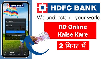 How To Open RD (Recurring Deposit) In HDFC Bank Online | HDFC Bank RD PLAN IN HINDI