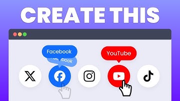 Add Social Media Icons with Tooltips | HTML & CSS Tutorial | Beginner-Friendly