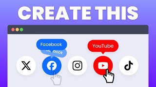 Add Social Media Icons with Tooltips | HTML & CSS Tutorial | Beginner-Friendly