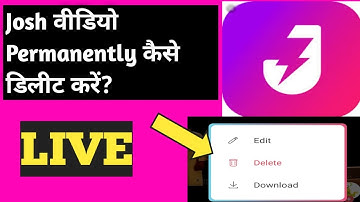How to delete josh app video | Permanently delete josh video | Josh app par video kese delete kare
